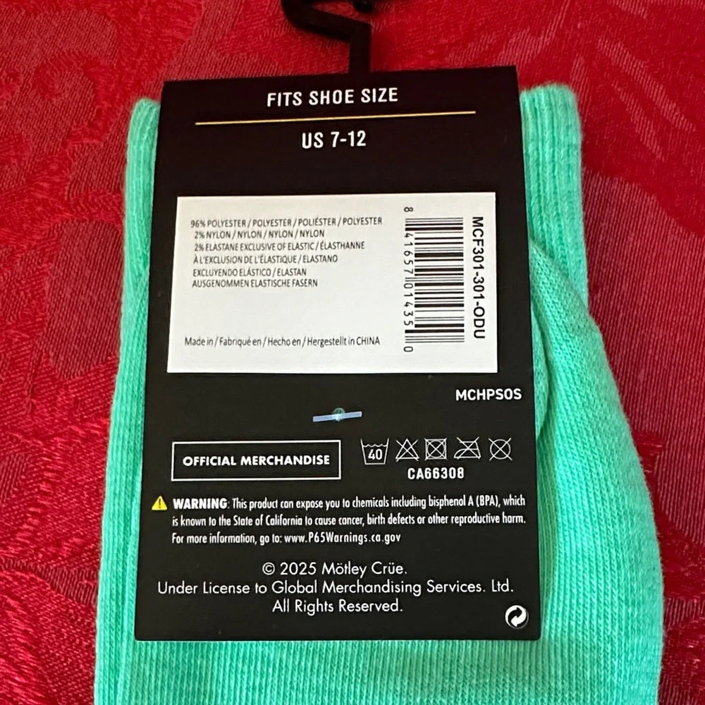 🌵3/$15 Motley Crew official crew socks ( see description)
